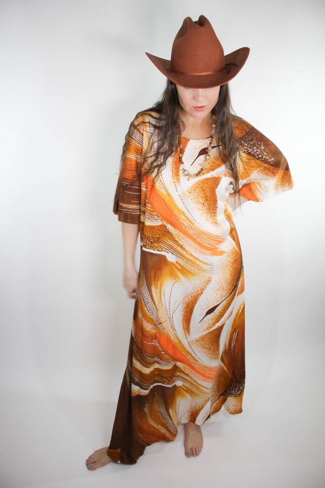 Vintage Hawaiian Muu Muu Kaftan Dress Selected By Moons + Junes Vintage #3