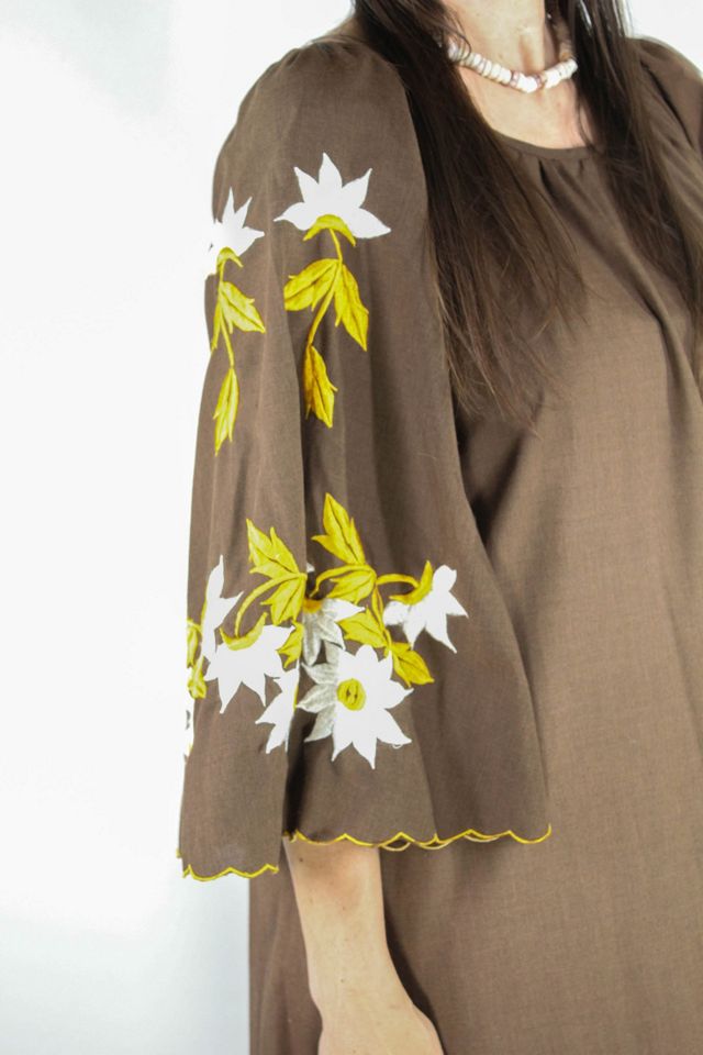 1970s Hawaiian Island Angel Sleeve Maxi Dress Selected By Moons + Junes Vintage #3