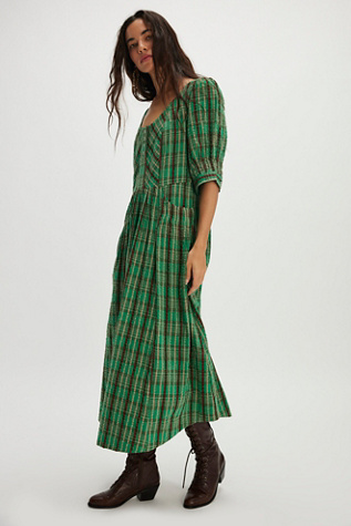 green emerald velvet dress Free People Mia Plaid Tank – Libby Story