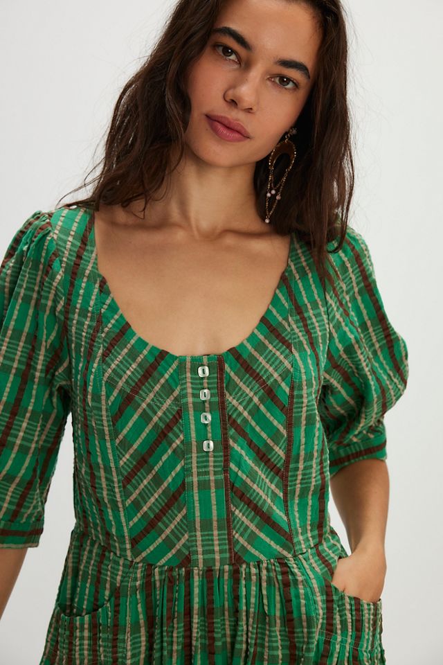 Tulie Plaid Midi Dress #3