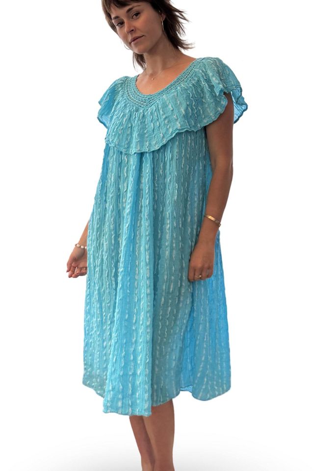 Blue Cotton Swing Dress Selected by Kikos Kloset #1