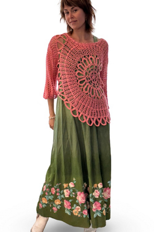 Pink Crochet Tunic Selected by Kikos Kloset