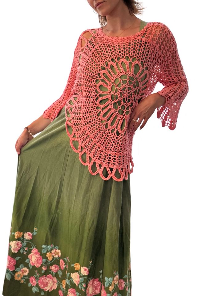 Pink Crochet Tunic Selected by Kikos Kloset #2