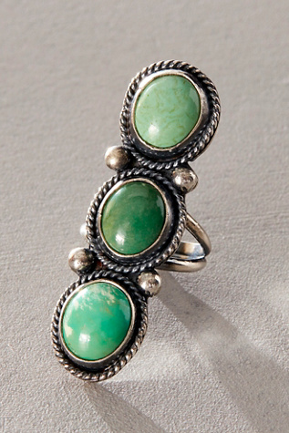 Broken Arrow Triple Stone Ring