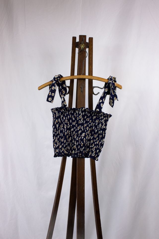 Vintage Smocked Floral Tank Top Selected by Black Shag Vintage #2