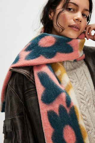 Choosing Optimism Blanket Scarf at Free People in Bright Combo