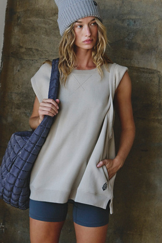A Cut Above Tank Top by FP Movement at Free People, Pale Taupe, M