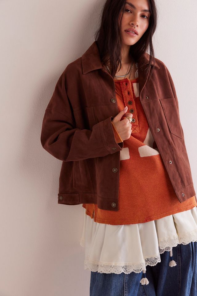 We The Free Opal Swing Suede Jacket