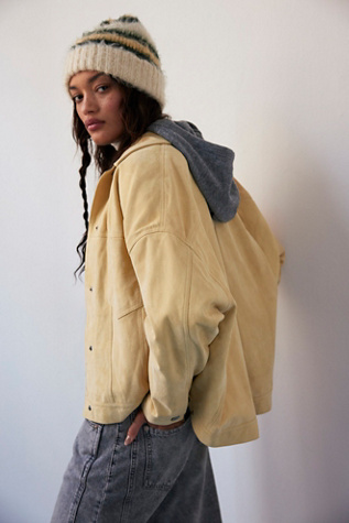 We The Free Opal Swing Suede Jacket At Free People In Chamoix, Size: Small