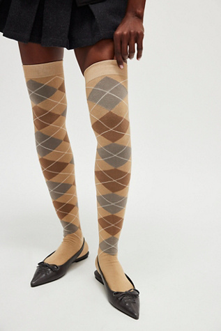 Prep School Knee High Socks at Free People in Beige