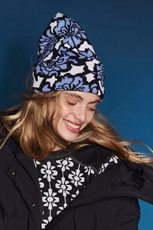Jumping Jacquard Beanie by FP Movement at Free People, Ice Flower