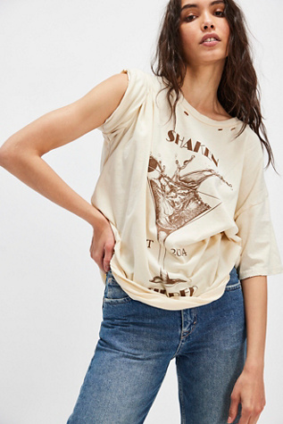 Shaken Stirred Tee By Promesa At Free People In Neutral, Size: Medium