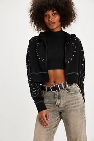 ★韓国人気★LOOKPLE★LOOK FIRST HALE CROP SWEATSHIRT Long Sleeve Cropped Sweatshirt with Snaps – 3.1 Phillip Lim