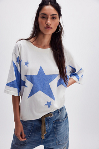 Counting Stars One-Size Tee by The Bureau at Free People in Ivory, Size: XS