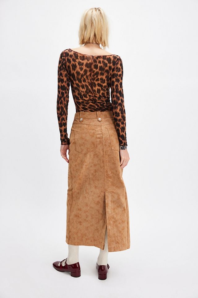 We The Free Astoria Vegan Suede Maxi Skirt #1