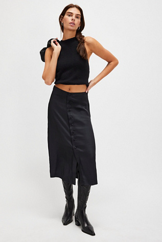 Analise Midi Skirt At Free People In Black, Size: US 0