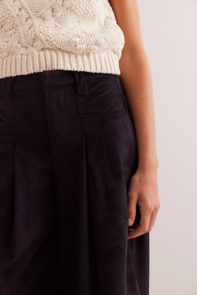 We The Free Eva Vegan Suede Cropped Trousers #3