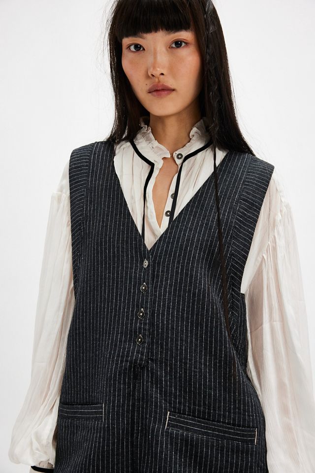 Veste Rayée We The Free People Style Détresse - Taille M, Sarcelle/noir, Occasion Bon état