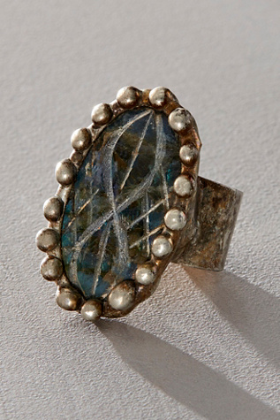 Mikal Winn Carved Ring At Free People In Labradorite