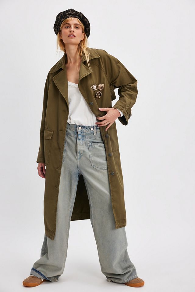 Free People Army selling Green/Flannel Military Duster