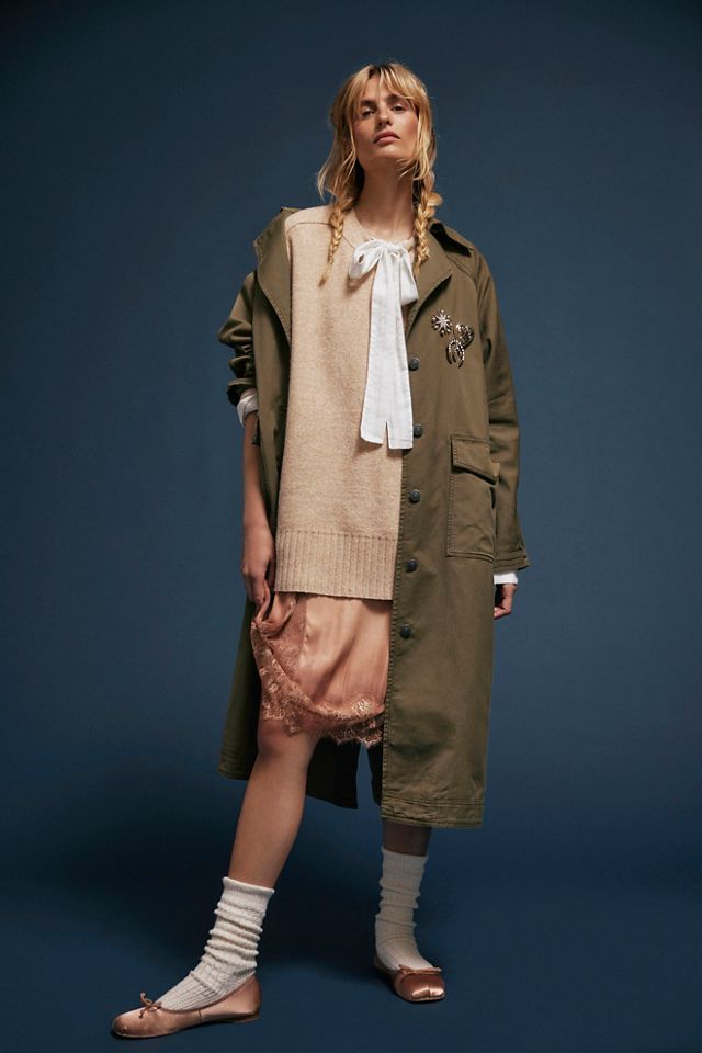 Free People Army selling Green/Flannel Military Duster