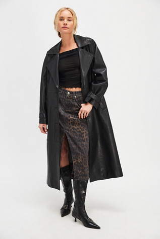 The Ragged Priest Dark Skirt At Free People In Leopard, Size: US 4