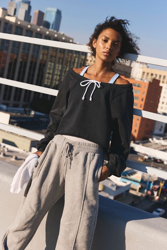 Slouchy off the shoulder sweatshirt on sale