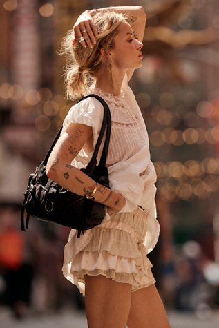 Camille Ruffle Shorts by Free People in White, Size: L