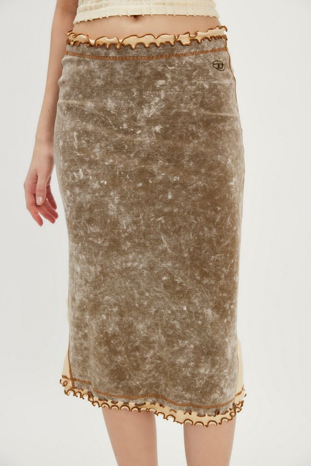 ◆DIESEL◆ O Meno Skirt Olive A166560JQAT5AFA A166560JQAT5AF Diesel O-Meno Skirt | Free People