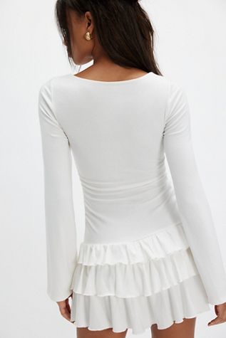 Good Feels Ruffle Long-Sleeve Mini Dress