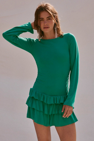 Mini Robe Manches Longues Volantées Good Feels