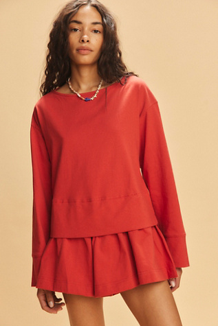 Kiley Romper by free-est at Free People in Cherry, Size: XS