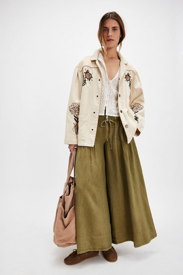 La Chemise en Denim Paysanne Applique Tales Free People FR