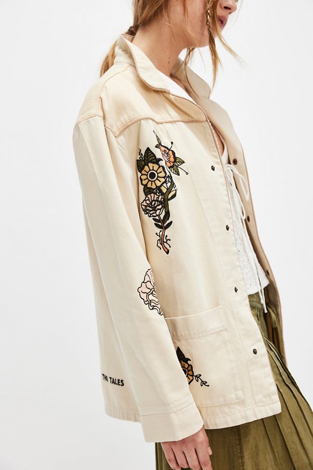 La Chemise en Denim Paysanne Applique Tales Free People FR