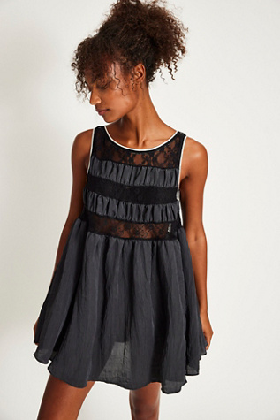 Current Obsession Mini Slip By Intimately At Free People In Black, Size: Large