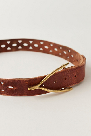 Женский ремень Alkemie Wishbone Belt, цвет: Коньячный — фото 3