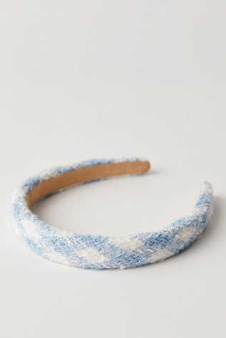 Cloud Nine Headbands at Free People in Sky Blue Check