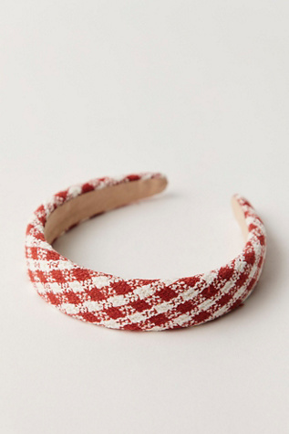 Cloud Nine Headbands at Free People in Red Check