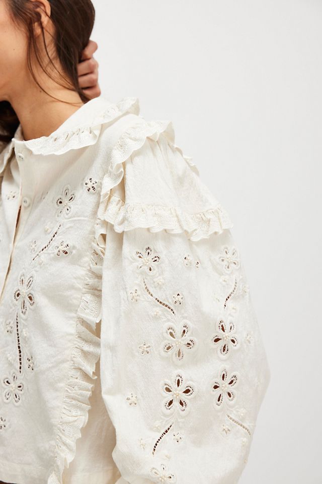 For Love & Lemons Adelie Embroidered Top #3