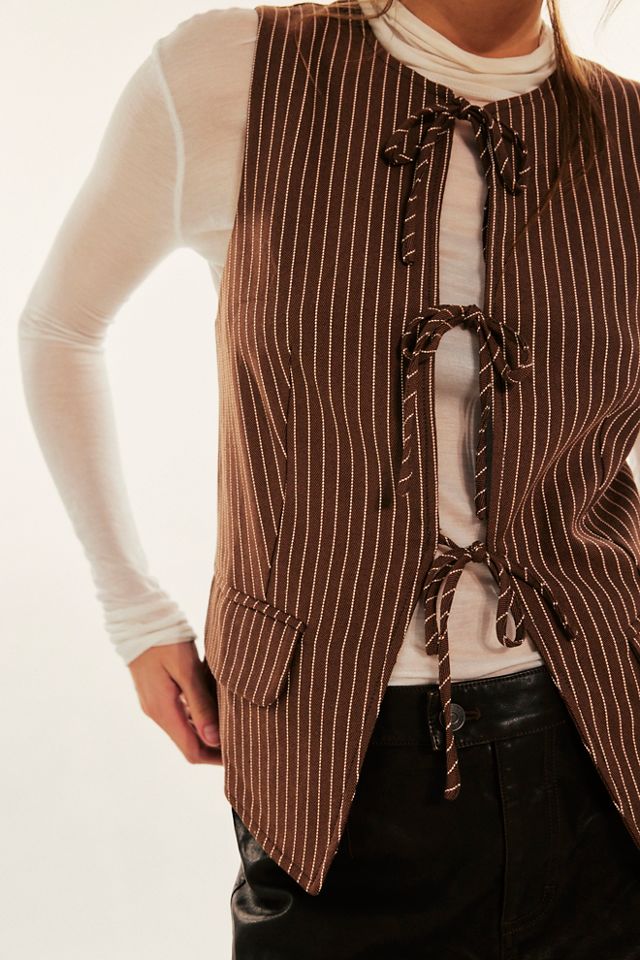 Gilet de costume à rayures Celia #3