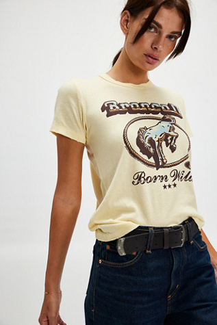 Bronco 2 Born Wild Tee by Junk Food at Free People in Ivory, Size: XS