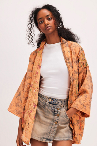 Floral Marma Jacket by Magnolia Pearl at Free People in Orange