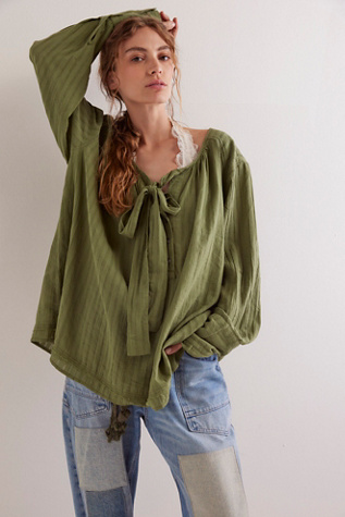 We The Free Big Bow Pullover at Free People in Norwegian Woods, Size: XL