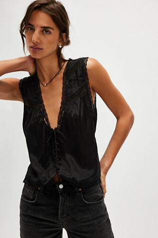 Hold Me Close Vest Jacket at Free People in Black, Size: Large