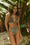 Mare Perpetua Button Printed Bikini Bottoms
