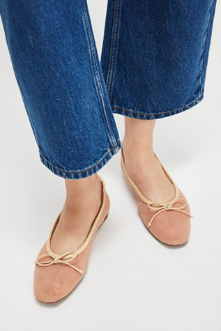 Arissa Sheer Mesh Flats By Schutz At Free People In Natural, Size: US 10