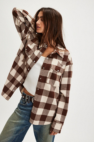 Free People Rainbow factory Rays Flannel Button Down