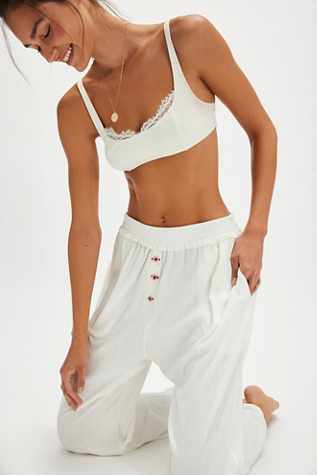 All For You Joggers by Intimately at Free People in Optic White, Size: Medium