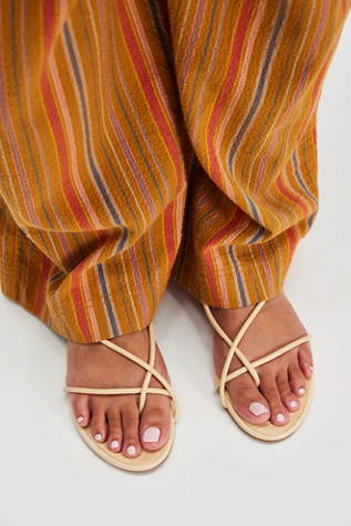 Malta Flat Sandals By Schutz At Free People In Natural Nibs, Size: US 8.5