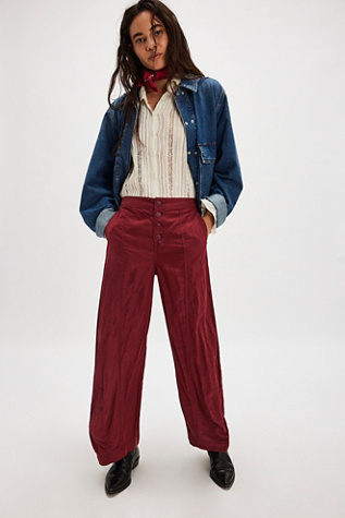 Sylvie Barrel Pants At Free People In Pomegranate, Size: Small